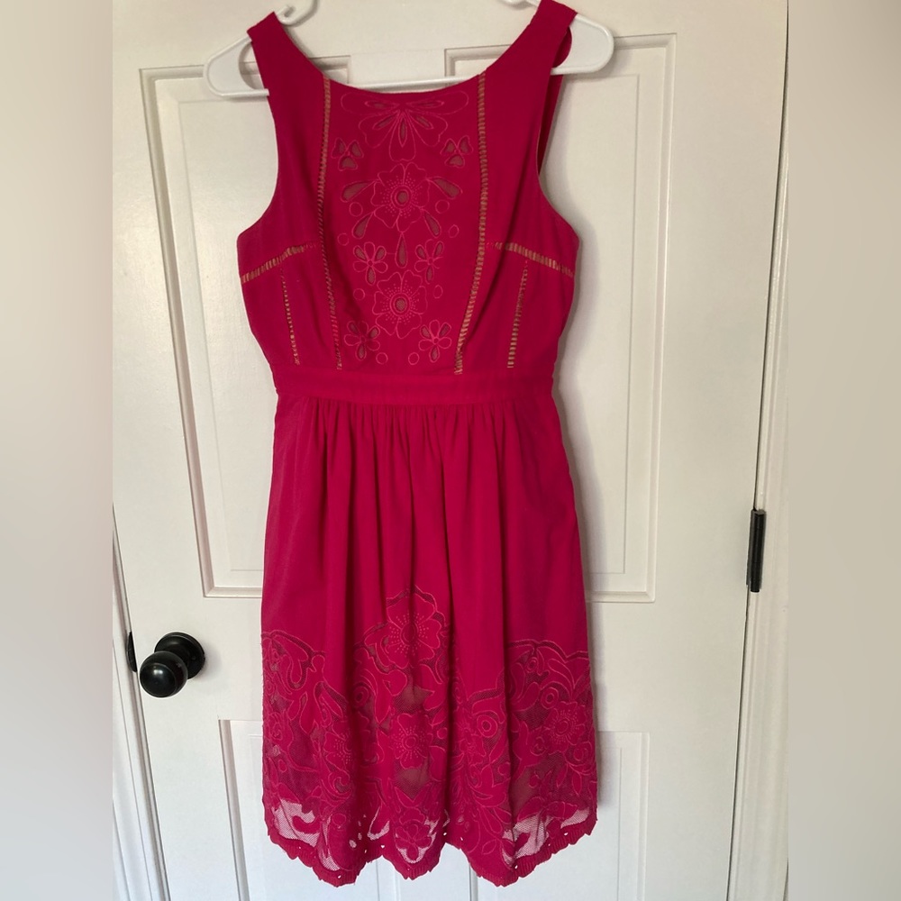 Bright Pink Cocktail Dress - Size 2 - Perfect for Summer